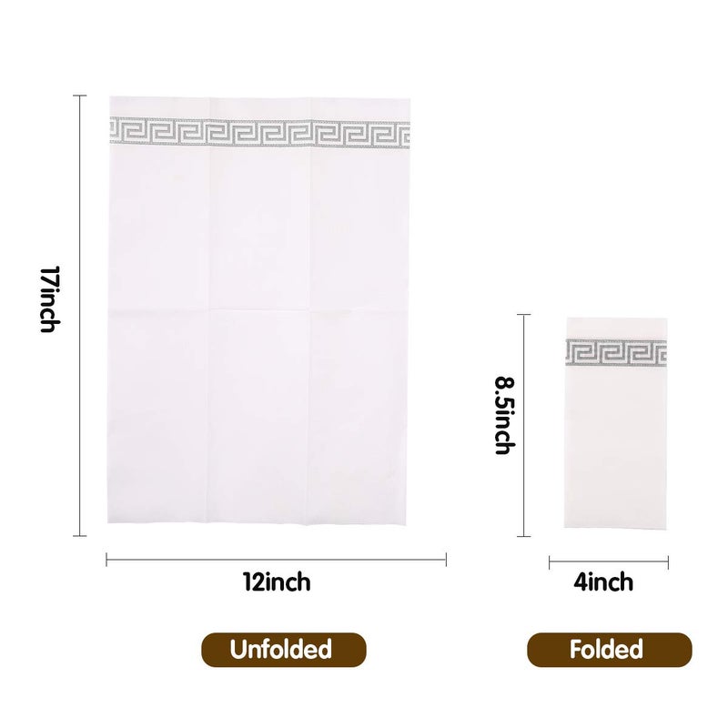 Vplus 200 PACK Guest Towels Disposable Bathroom, Decorative Bathroom Napkins, Soft and Absorbent Disposable Dinner Napkin Cloth Like for Kitchen, Weddings, Thanksgiving, Christmas Party - Image 3